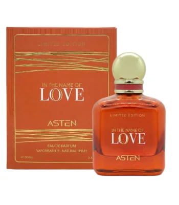 Gourmand Perfume - fall for the irresistible charm of In The Name of Love by Asten, a luxurious 100ml Eau de Parfum Inspired by the iconic Giorgio Armani Stronger With You Amber (Intensely).