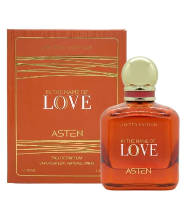 Gourmand Perfume - fall for the irresistible charm of In The Name of Love by Asten, a luxurious 100ml Eau de Parfum Inspired by the iconic Giorgio Armani Stronger With You Amber (Intensely).