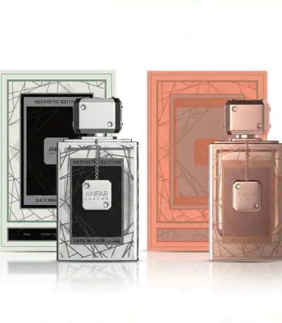 Date Nights Duo Set by Anfar London, the ultimate romantic his and hers perfume set for anniversary, wedding or valentines day.