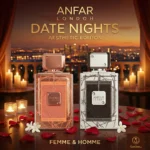 Date Nights Duo Set by Anfar London, the ultimate romantic his and hers perfume set for anniversary, wedding or valentines day.