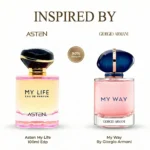 My Life by Asten 100ml EDP is a stunning designer inspired fragrance that captures the adventurous spirit and floral beauty of Giorgio Armani My Way.