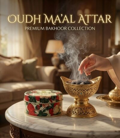 Luxury Oud Bakhoor Al Haramain Oud Ma'al Attar Medium 40g