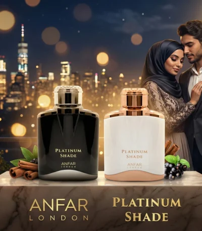 Platinum Shade Duo Set by Anfar London matching perfumes for His & Her Luxury Perfume Couple set
