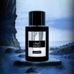 Sharf by Adyan sandalwood perfume for men showing bergamot, green tea and creamy sandalwood notes in elegant composition