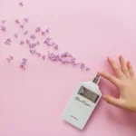 Powdery Vanilla Perfume for women Wujood Rose Poudre Adyan fragrance bottle close-up