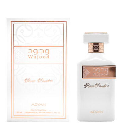Powdery Vanilla Perfume for women Wujood Rose Poudre by Adyan perfume with packaging