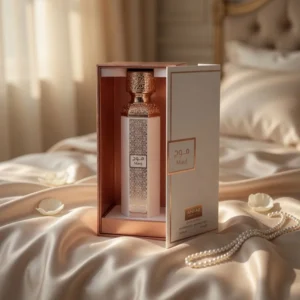 Fresh White Musk Perfume masar 200ml edp by anfar on a silk bed