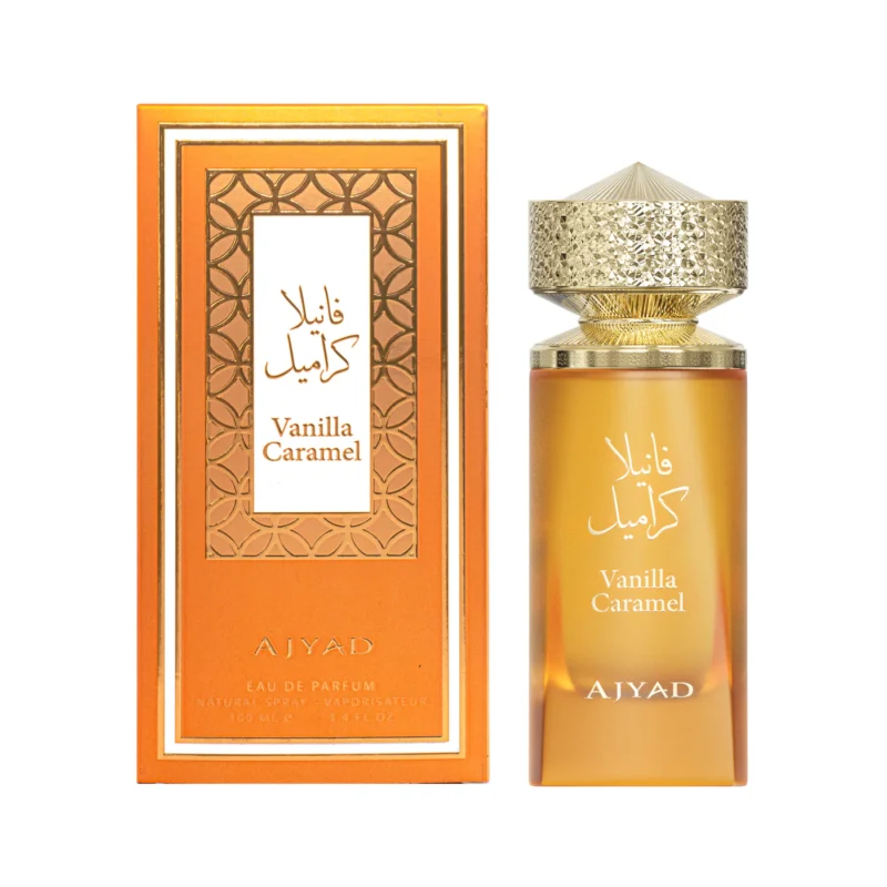 sweet vanilla scent Vanilla Caramel perfume by Ajyad 100ml edp bottle with box