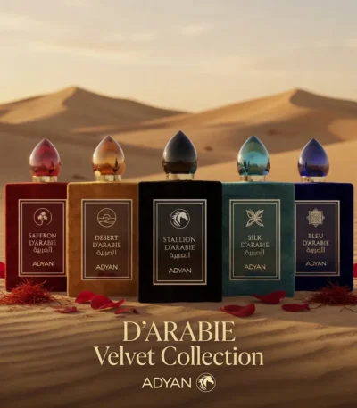 Arabian oud perfume D'Arabie by adyan beautiful velvert perfume bottles collection poster
