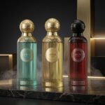 Anfar Element Edition – Long-lasting Oud perfume Collection presentated on a modern table