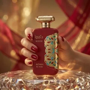 Sweet Vanilla Floral Perfume dalia rouge by adyan bottle presented