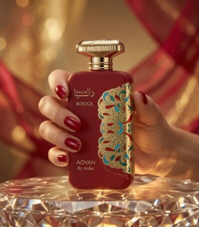 Sweet Vanilla Floral Perfume dalia rouge by adyan bottle presented